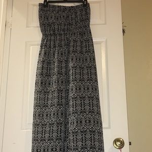 Black and White Patterned Maxi Dress for Sale